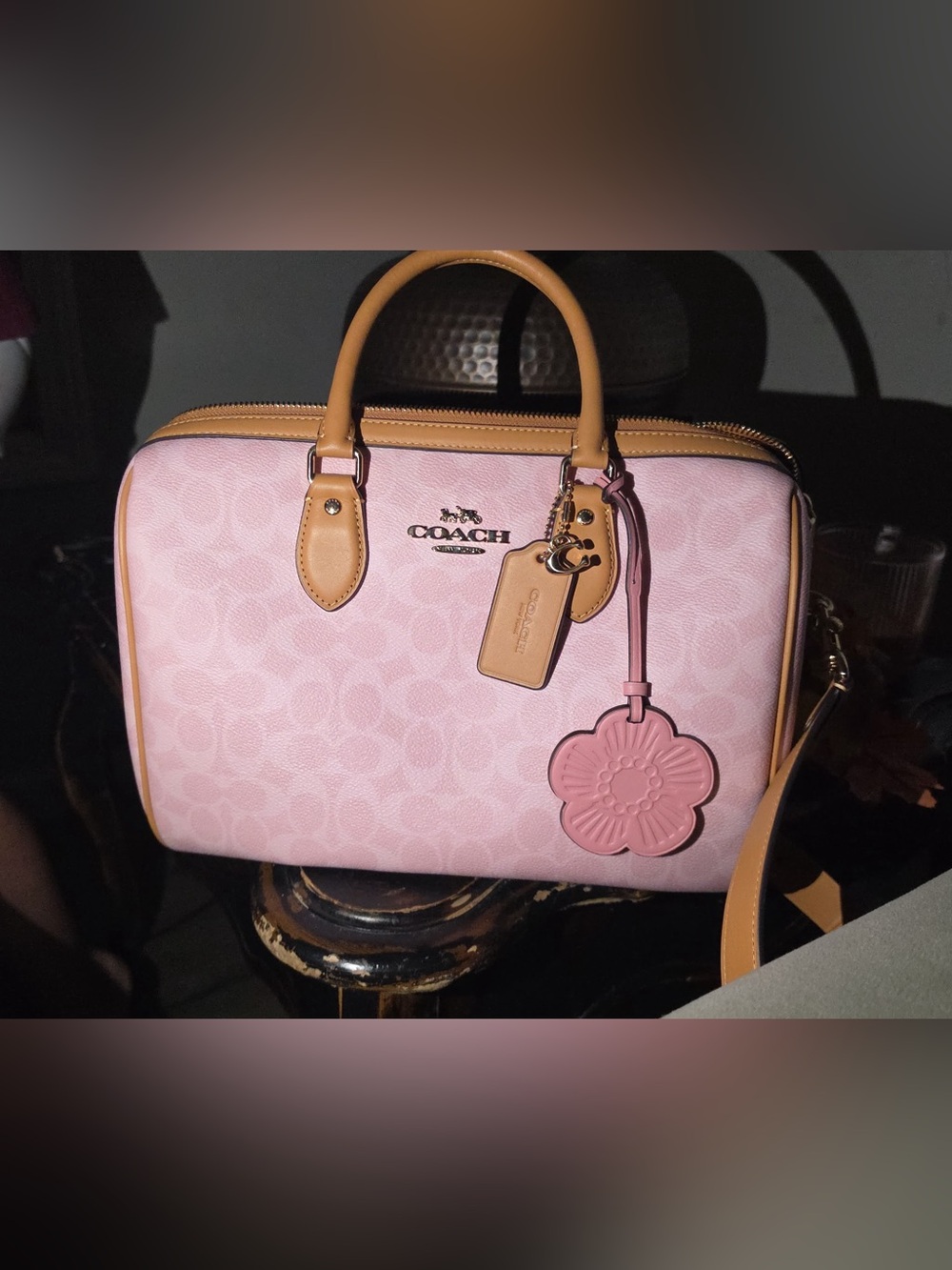 Coach Powder Pink Large Rowan Satchel NWOT